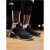 李寧のバースケツボアの靴の男性の低いグールプロの男性の靴の2019夏の新型の韋徳の道の6音速の7運動靴の暗い影の青龍の標準の暗い灰色の42