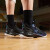 【BIG 3】361度の公式フルサイズ男性靴2019夏新作バーゼルス耐摩耗運動靴POP曜石黒/幻紫42