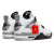 Nike Air Jordan 4 White Cement AJ 4ホワイトの男女モデル