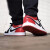 ナイキ男子靴Air Jordan 1黒の足の指の黒の赤のボンボンが割られています。AJ 1低格格ルプロバーム5535-16黒の靴