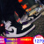 ファンシー男子靴Air Jordan 1 Mid AJ 1ジョー1黒の足のスニーカーの軽ダンピグ耐摩耗性バストシュートシュートシュート85 25-15黒と白の紫41